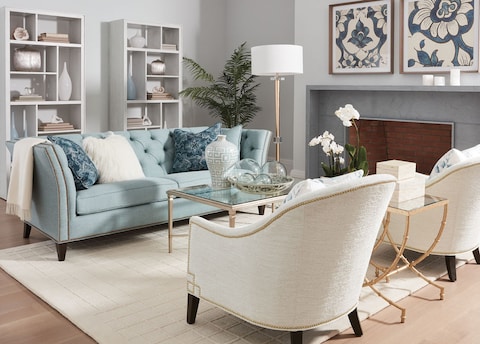 Calm & Collected Living Room | Modern Classic Living Room Designs