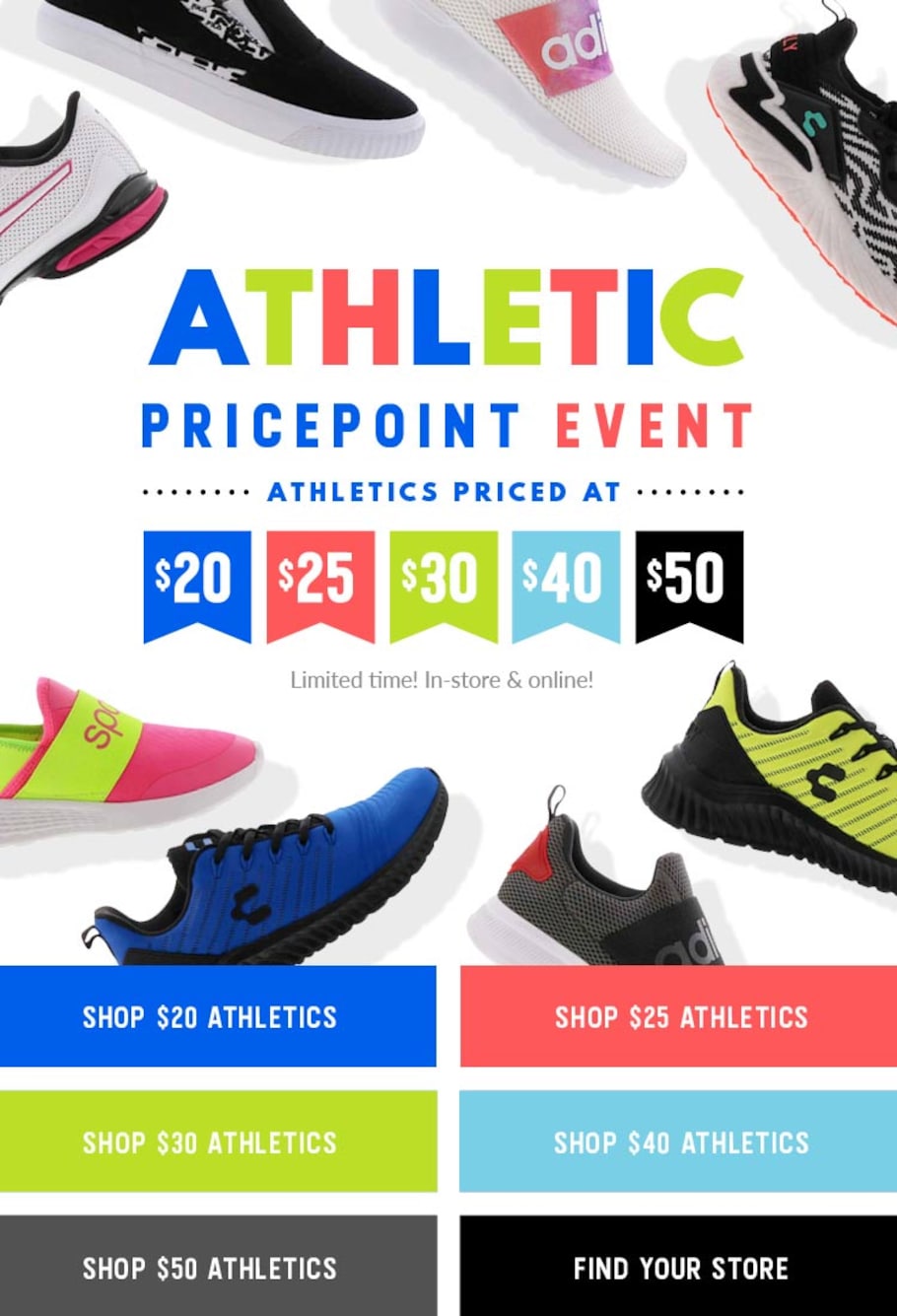 corona fútbol americano Espacioso Best Deals on Brand Name Shoes & Footwear | Shoe Sensation