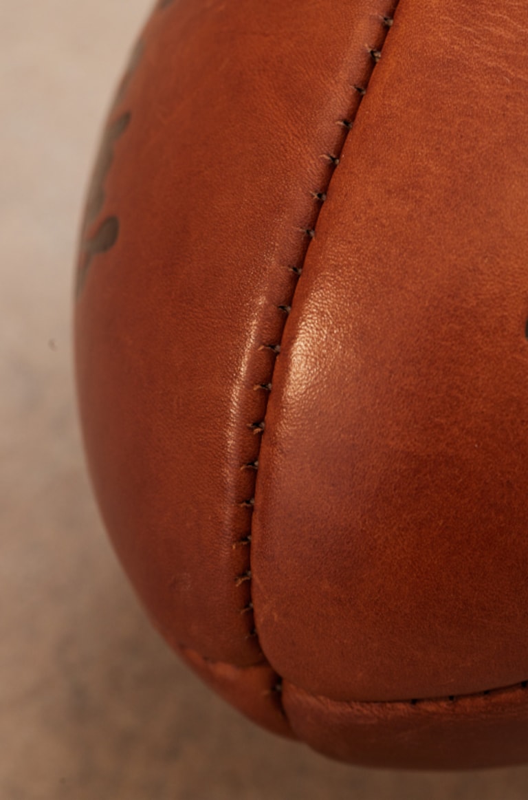 Leather Rugby Ball - Heritage Brown - Vintage Style Handmade