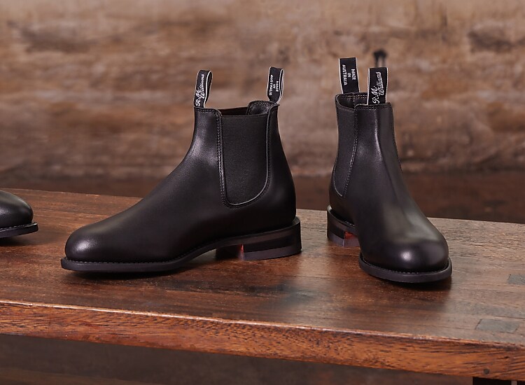R.M. Williams Boots in Black  Mens leather boots, Mens dress boots, Dress  shoes men