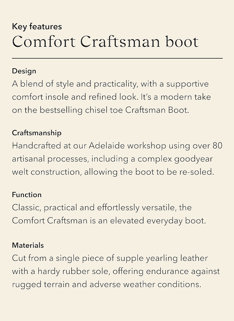 R.M. Williams Comfort Craftsman Chelsea Boot - Rum - G - Wide - 6