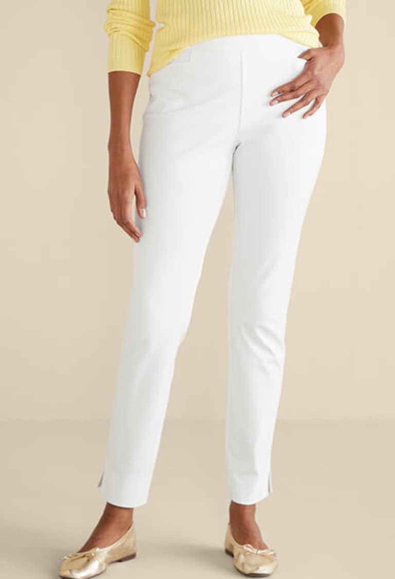 Soft Surroundings Women's Size L Blue Solid Pants - ShopperBoard