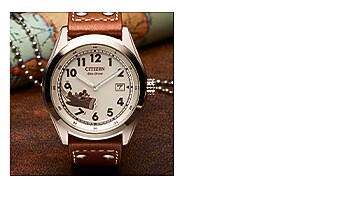 Disney デック 7個 Mickey Mouse World Adventure Blue Dial Stainless Steel