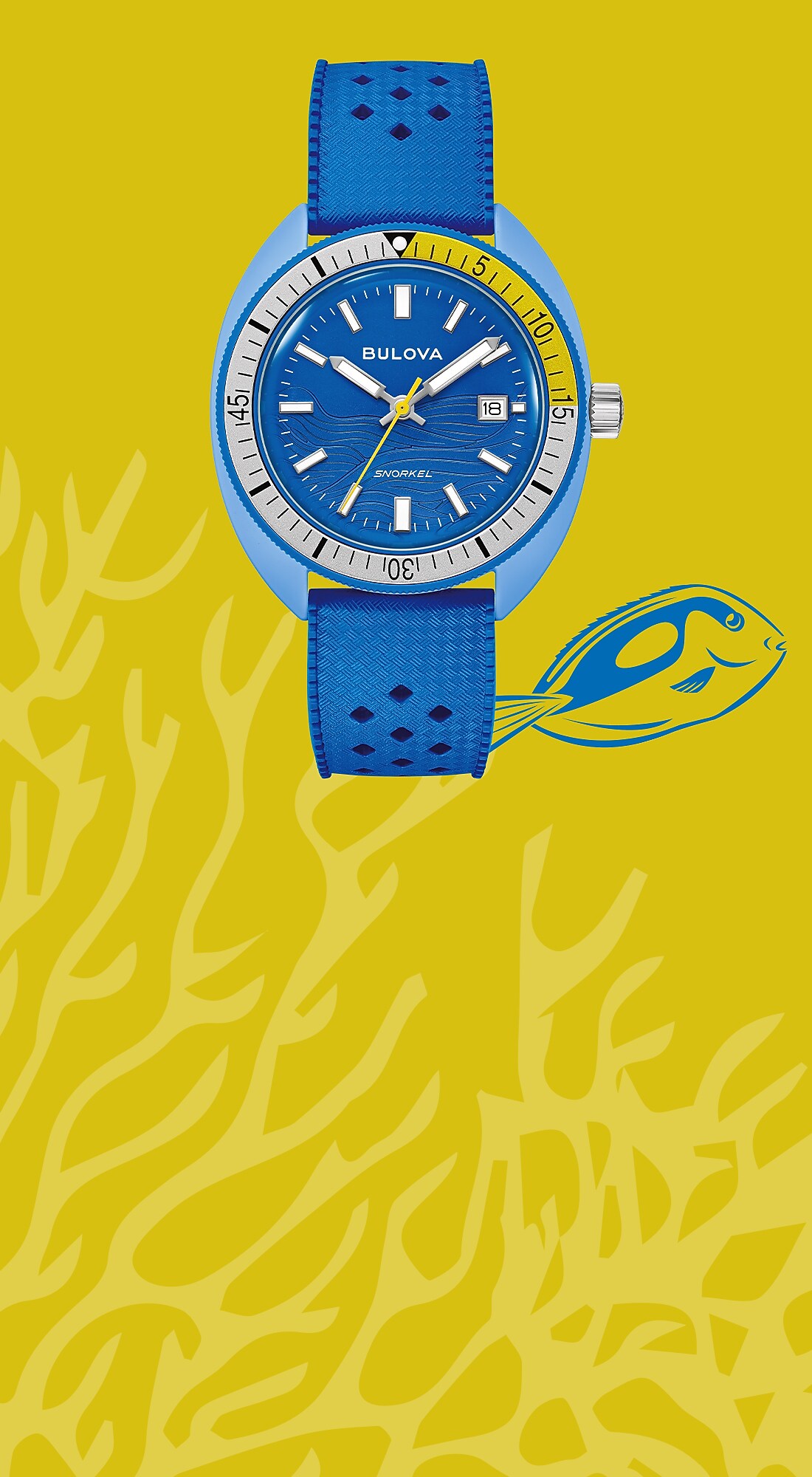 Blue Dial HNBR Rubber Snorkel 98B445 | Bulova