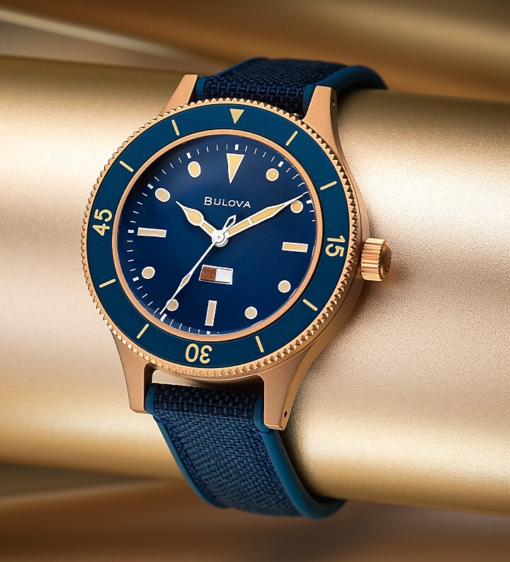 Blue Dial CORDURA® + HNBR Strap MIL SHIPS 98A325 | Bulova