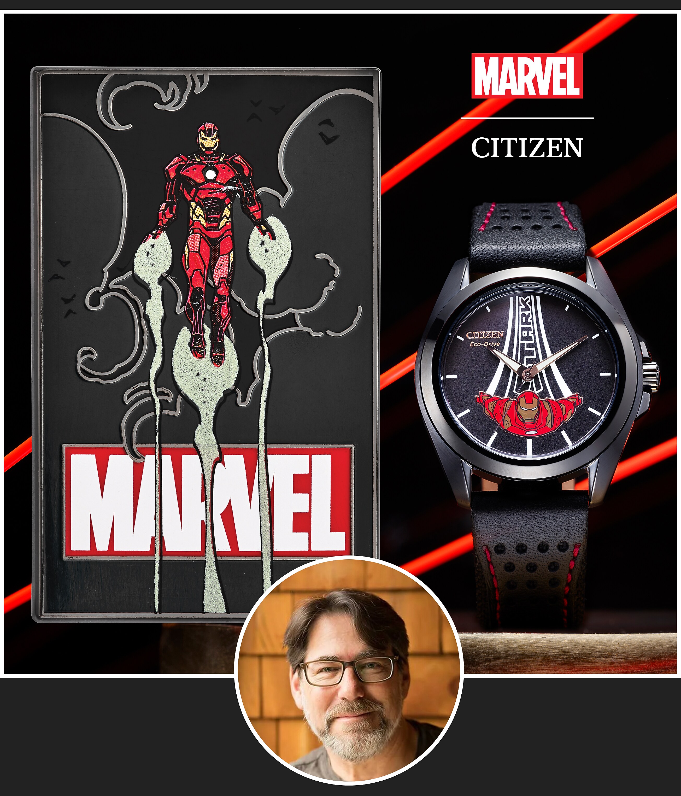 Stark, Kinda Sorta Famous Black Dial Leather Strap AW2095-41W